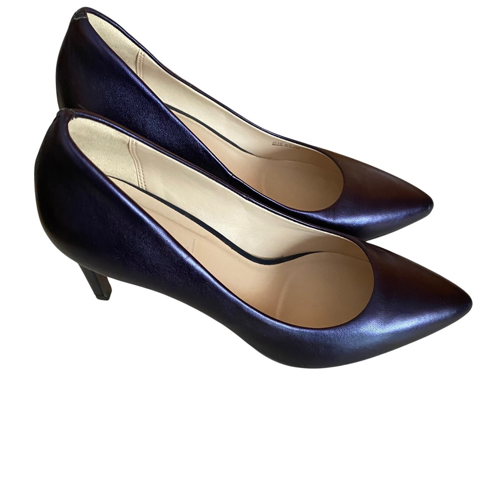 Cole Haan Grand OS Women's 9B Blue 9 Leather Pointed Toe Pumps
